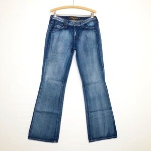 Hippie size 30 wide leg embellished sequin waist jeans